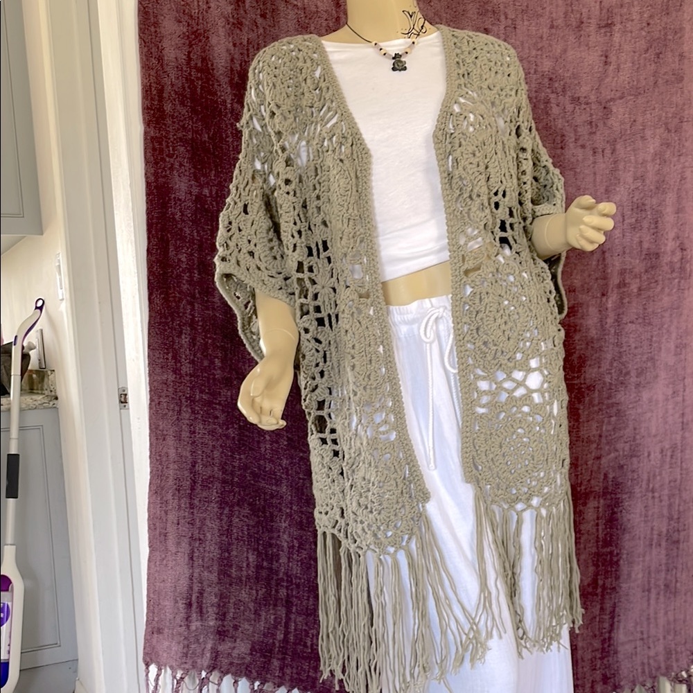 Crochet Fringe Cardigan